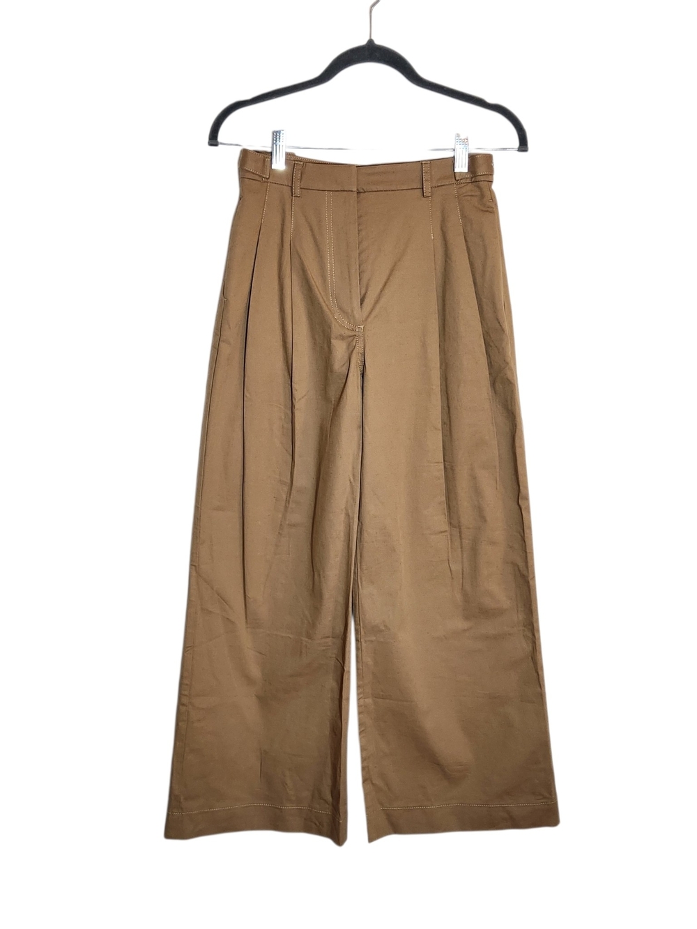 Abercrombie & Fitch Khaki Wide Leg Pleated Pants Size 24 Short